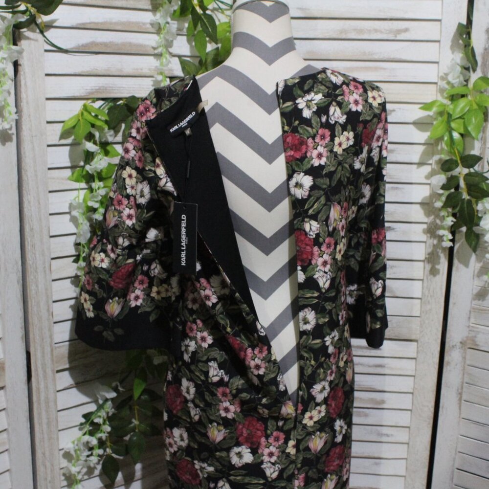 Karl Lagerfeld Synthetic Floral Shift Mini dress (107) - Picture 14 of 16